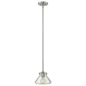 Congress 1 Pendelleuchte aus klarem Glas - chrom Elstead small 0