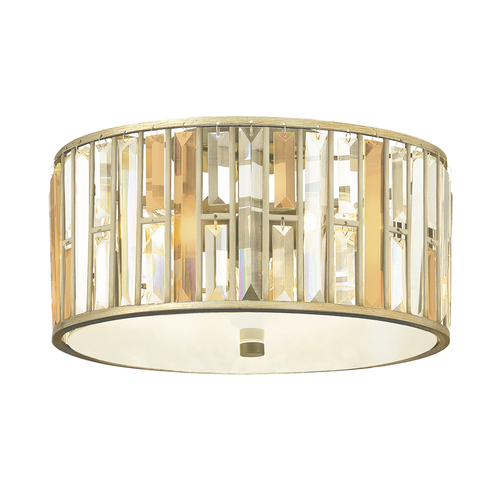 Prüfen Gemma 3 Light Flush Mount - Silver Leaf Elstead