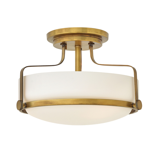 Prüfen Harper Small Semi-Flush - Heritage Brass Elstead