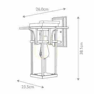 Manhattan 1 Licht Medium Wandlaterne Elstead small 4