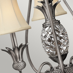 Plantation 3 Licht-Kronleuchter - poliertes antikes Nickel Elstead small 3