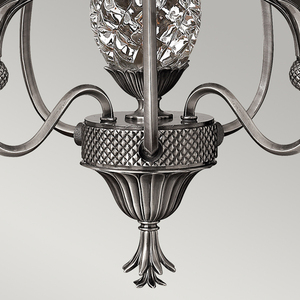 Plantation 3 Licht-Kronleuchter - poliertes antikes Nickel Elstead small 4