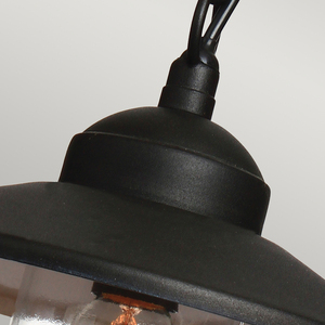 Klampenborg 1 Licht Kettenlaterne - Schwarz Elstead small 2