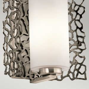 Silberne Koralle 1 Licht Wandleuchte Elstead small 2