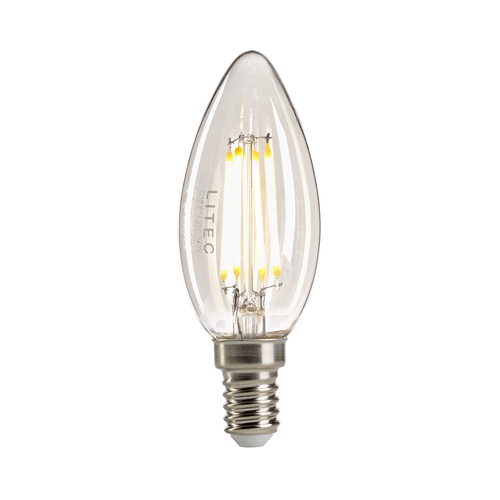 Prüfen Litec Kerze Stil Klar E14 Lampe Elstead