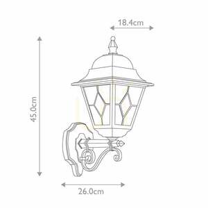 Norfolk 1 Licht Up Wandlaterne Elstead small 4