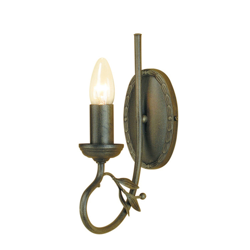 Prüfen Olivia 1 leichte Wandleuchte - Schwarz/Gold Elstead