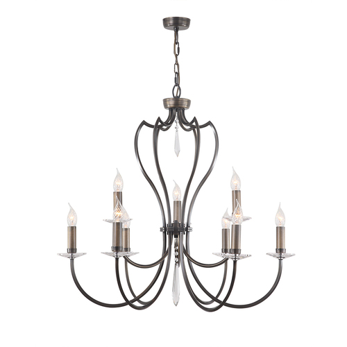 Prüfen Pimlico 9 Licht Kronleuchter - Dunkel Bronze Elstead