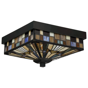 Plafond IP44 Inglenook 2 Licht Tiffany - Elstead small 1