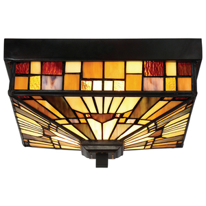 Plafond IP44 Inglenook 2 Licht Tiffany - Elstead small 3