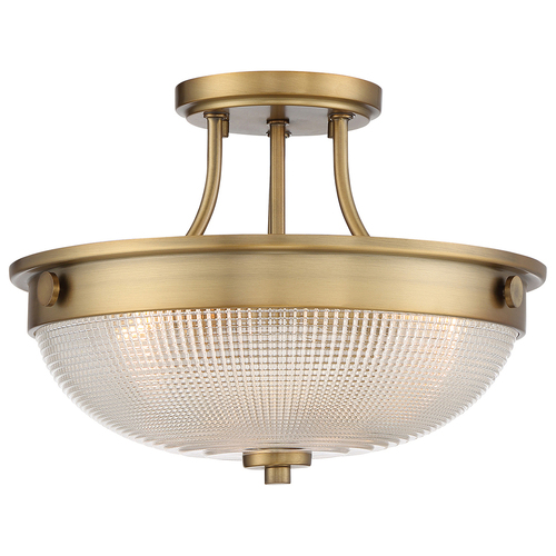 Prüfen Mantle 2 Light Semi-Flush - Weathered Brass Elstead