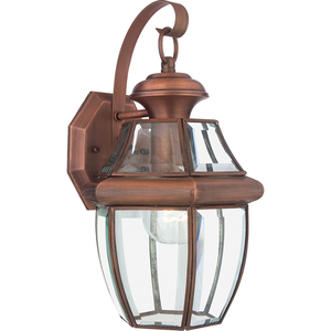 Newbury 1 Licht Medium Wandlaterne - Aged Copper Elstead small 0