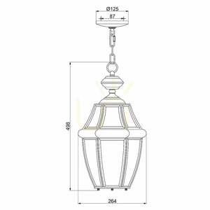 Newbury 2 Licht große Kette Laterne Elstead small 4