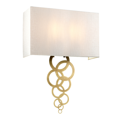 Prüfen Rosa Large 2 Light Wandleuchte - Aged Brass Elstead