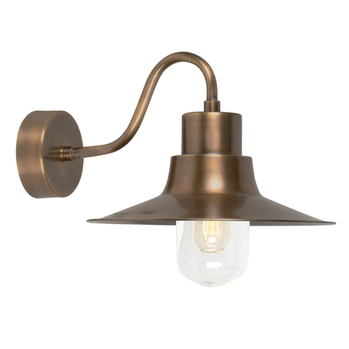 Prüfen Sheldon 1 Licht Wandlaterne - Aged Brass Elstead