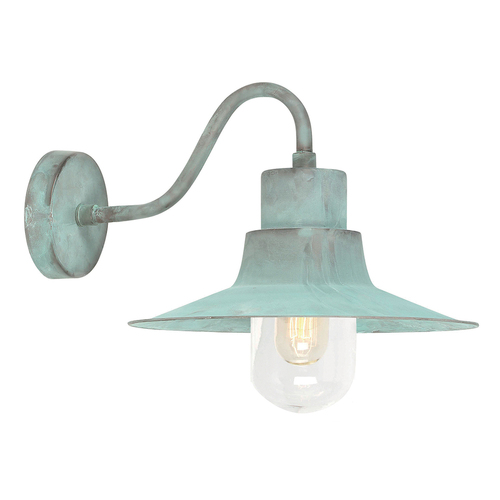 Prüfen Sheldon 1 Licht Wandlaterne - Verdigris Elstead