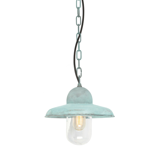 Prüfen Somerton 1 Lichtkette Laterne - Verdigris Elstead
