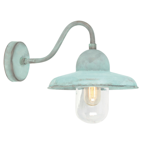 Prüfen Somerton 1 Licht Wandlaterne - Verdigris Elstead