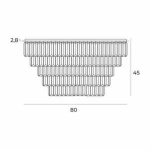 Plafond Max Light Monaco C0225 chrom 80 cm 16xG9 small 2