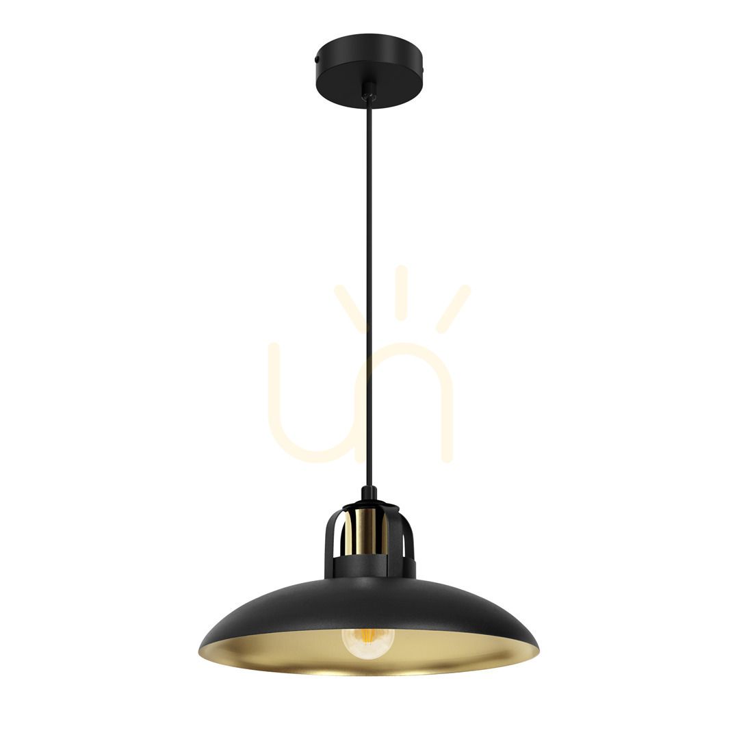 Felix Schwarz/Gold Pendelleuchte 1x E27