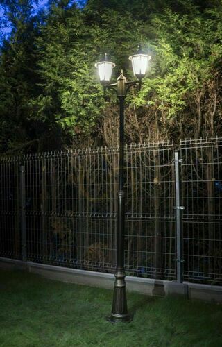 Prüfen Gartenlaterne SU-MA Retro Classic OGMWN 2 schwarz 2×E27 195–295 cm