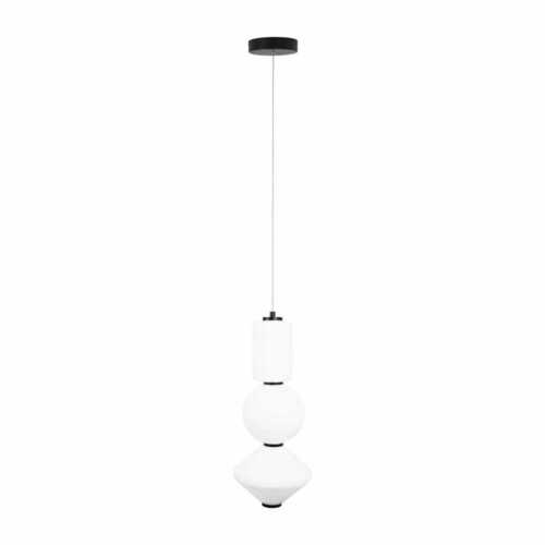 Prüfen Pendelleuchte Max Light Akiko P0468 schwarz 20 cm Metall Milchglas LED 16W
