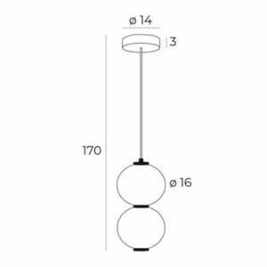 Pendelleuchte Max Light TAMA P0470 schwarz weiß 16 cm LED 23W 2 Pendelleuchte Max Light TAMA P0470 schwarz weiß 16 cm LED 23W small 2