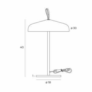 Schreibtischlampe Max Light Nord schwarz 40 cm T0049 small 3