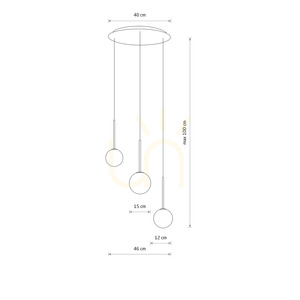 Pendelleuchte KARO III 10304 Nowodvorski – 3 Glaskugeln, 3×G9 small 3