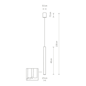 Nowodvorski LASER 490 Pendelleuchte 10453 in Satengold G9 small 1