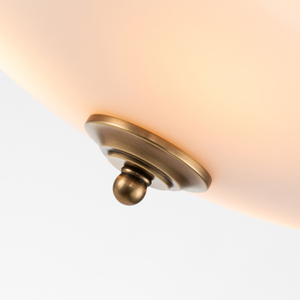 Griffin 3 Light Semi-Flush Light - verblasstes Messing Elstead small 1