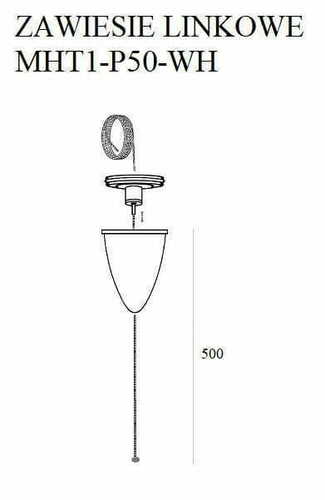 Prüfen Kabelaufhängung Max Light MAX 5 m weiß Aluminium MHT1-P50-WH