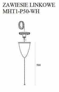 Kabelaufhängung Max Light MAX 5 m weiß Aluminium MHT1-P50-WH small 1