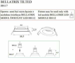 Einbauleuchte Max Light Bellatrix H0117 weiß 10,5 cm 9W 3000K dimmbar small 4