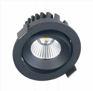 Einbauleuchte Max Light CykloP H0095 schwarz LED 12W 3000K IP65 rund small 2