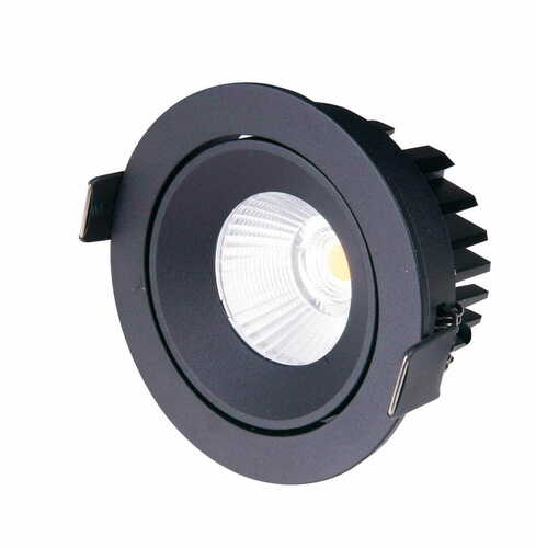 Prüfen Einbauleuchte Max Light CykloP H0095 schwarz LED 12W 3000K IP65 rund