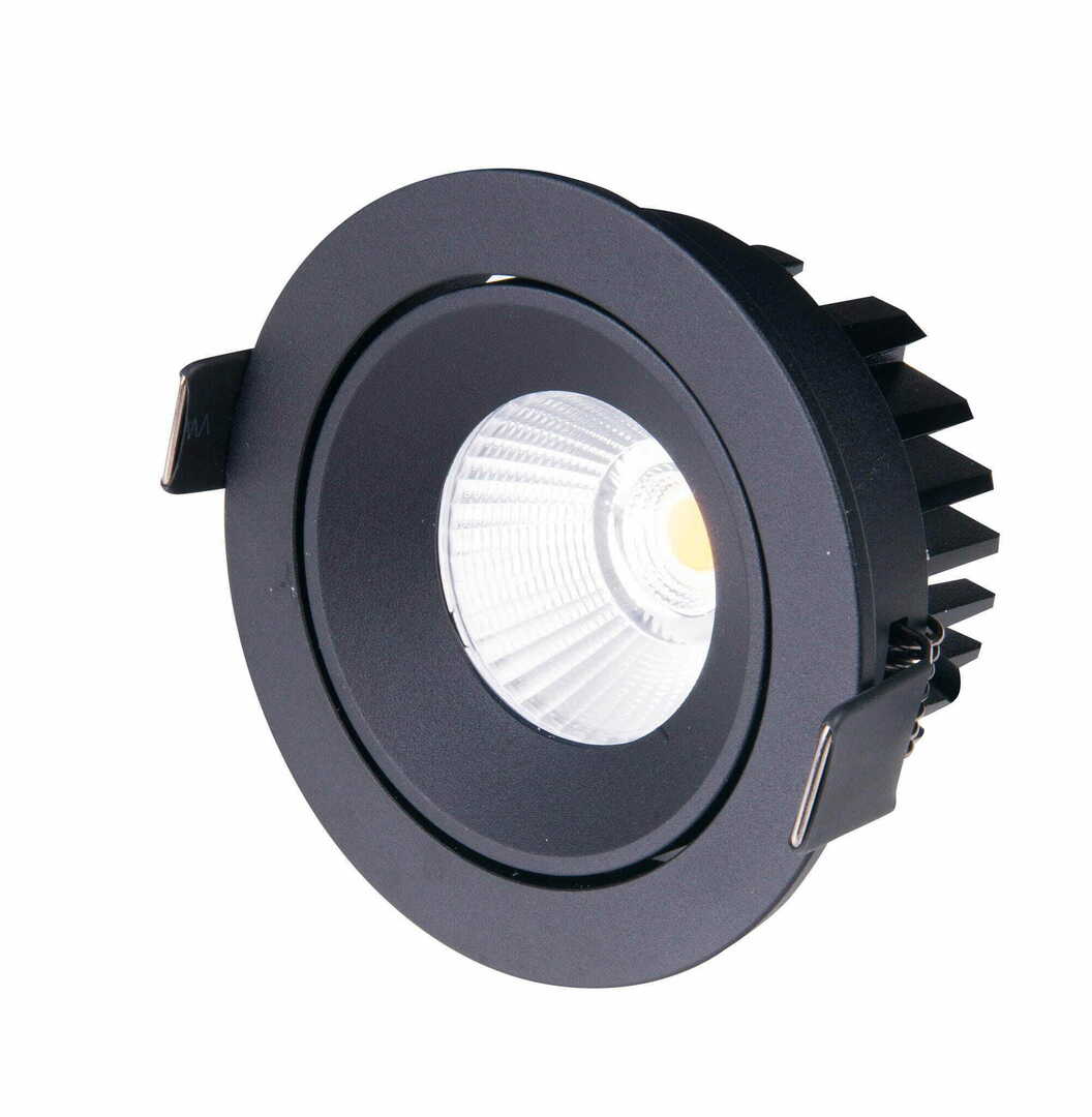 Einbauleuchte Max Light CykloP H0095 schwarz LED 12W 3000K IP65 rund
