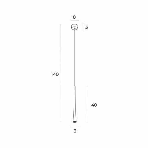 Prüfen Pendelleuchte Max Light Coffee P0484 gold Metall 140 cm LED 7W 3000K