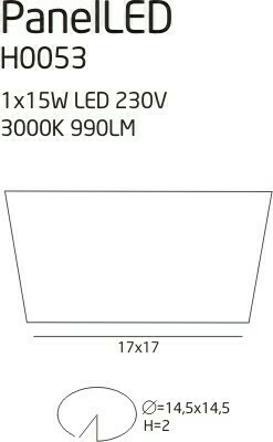 Aussicht Einbauleuchte Max Light PANELLED H0053 LED 15W weiß quadratisch 17x17 cm 3000K Einbauleuchte Max Light PANELLED H0053 LED 15W weiß quadratisch 17x17 cm 3000K