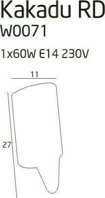 Prüfen Wandleuchte Max Light Kakadu W0071 rot Metall E14 60W