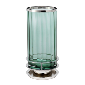 Arno Tischleuchte - 1 Lichtquelle - Nickel poliert und grünes Glas Quintiesse small 1