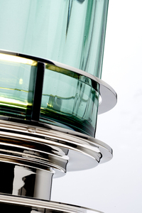 Arno Tischleuchte - 1 Lichtquelle - Nickel poliert und grünes Glas Quintiesse small 2