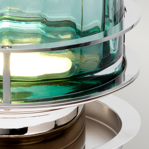 Arno Tischleuchte - 1 Lichtquelle - Nickel poliert und grünes Glas Quintiesse small 4