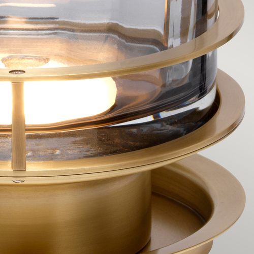 Prüfen Arno Tischleuchte - 1 Lichtquelle - Altmessing und Rauchglas Quintiesse