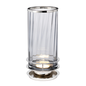 Arno Tischleuchte - 1 Lichtquelle - Nickel poliert und Rauchglas Quintiesse small 0