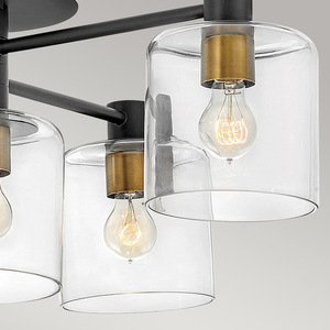 Axel semi-plophone - 7 Lichtquellen - Schwarz/ Altmessing Quintiesse small 3