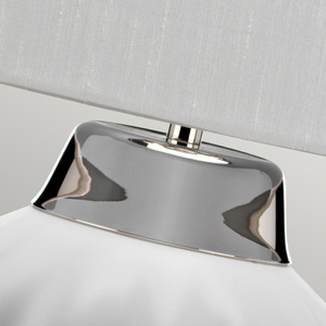 Bexley Tischleuchte - 1 Lichtquelle - Weiß/Nickel poliert Quintiesse small 2