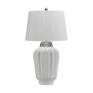 Bexley Tischleuchte - 1 Lichtquelle - Weiß/Nickel poliert Quintiesse small 0