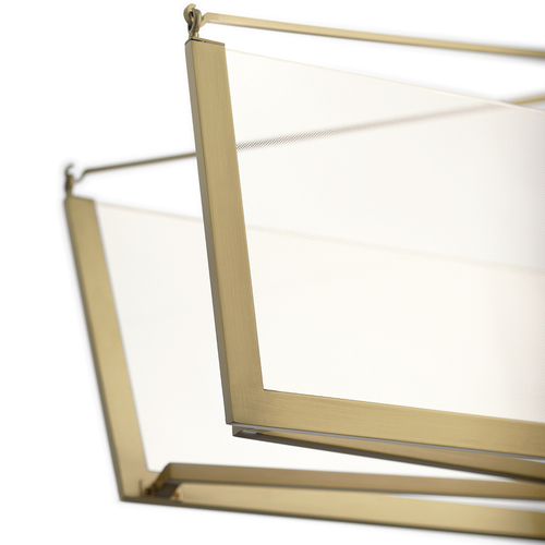 Prüfen Quintiesse Calters LED-Pendelleuchte QN-CALTERS-ISLE-CG, Champagnergold, 96,7 cm