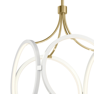 Ciri LED Pendelleuchte - Weiß / Champagner Gold Quintiesse small 1